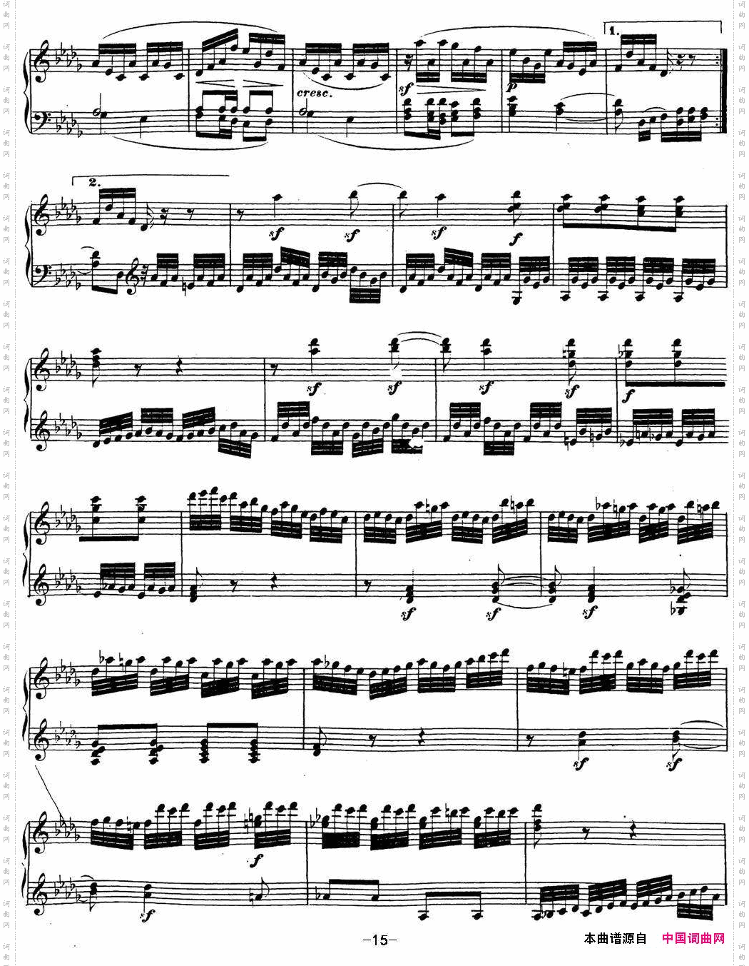 贝多芬钢琴奏鸣曲23热情f小调Op.57Fminor