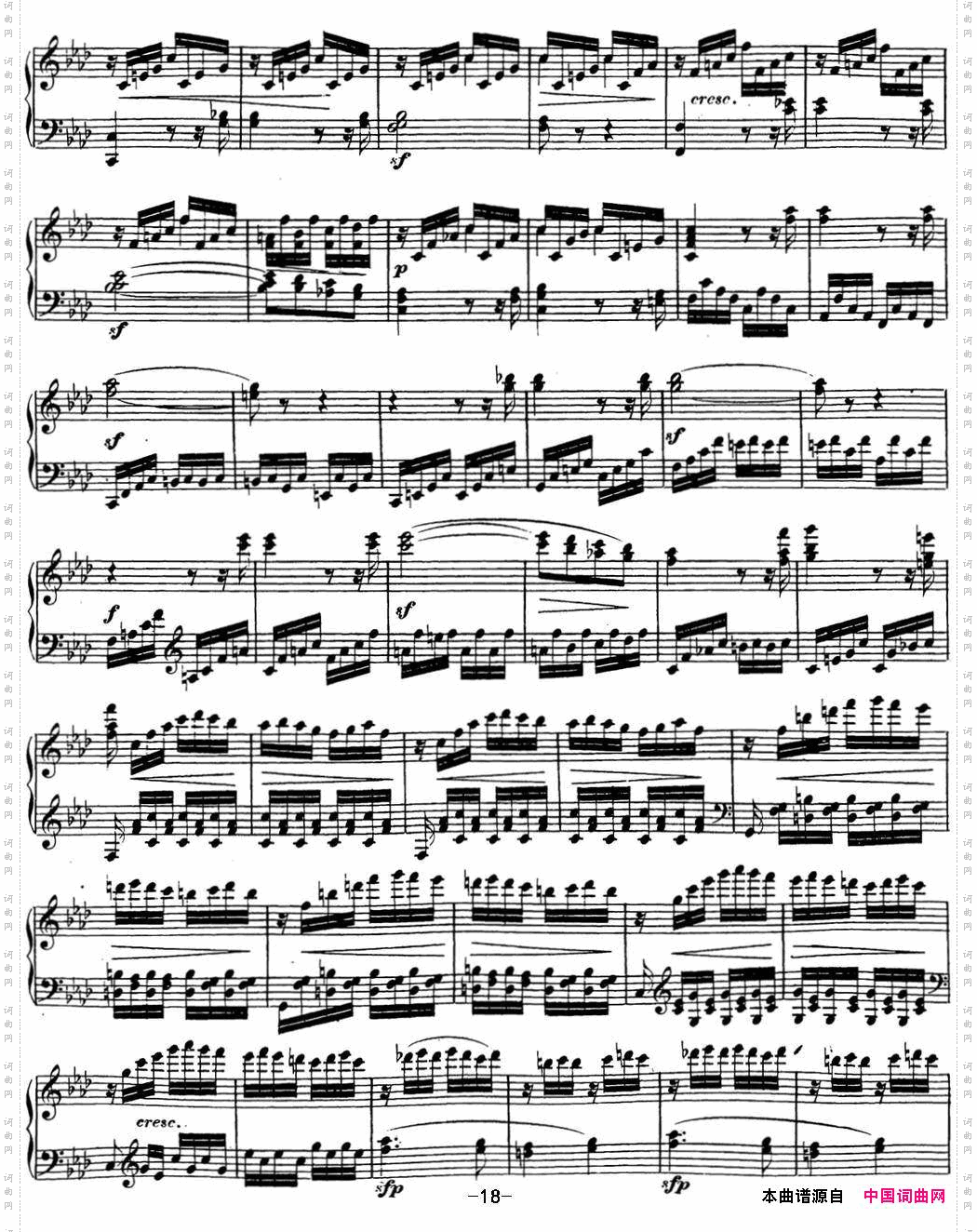 贝多芬钢琴奏鸣曲23热情f小调Op.57Fminor