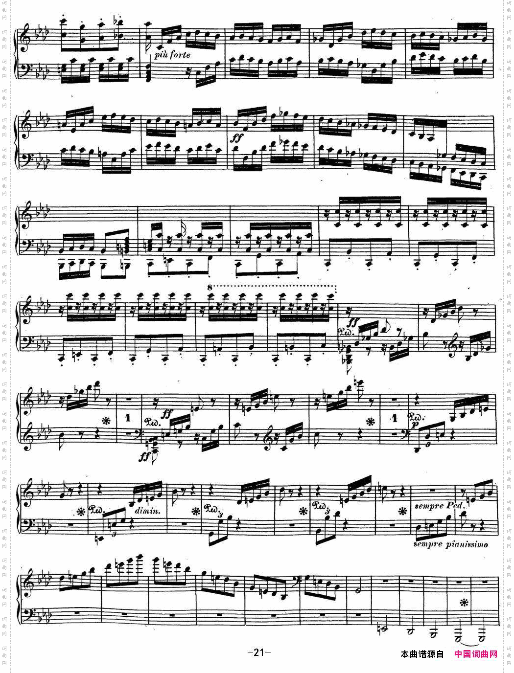 贝多芬钢琴奏鸣曲23热情f小调Op.57Fminor