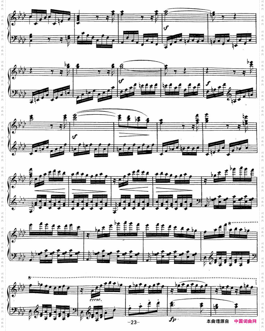 贝多芬钢琴奏鸣曲23热情f小调Op.57Fminor