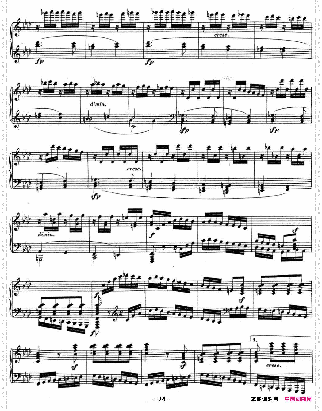 贝多芬钢琴奏鸣曲23热情f小调Op.57Fminor