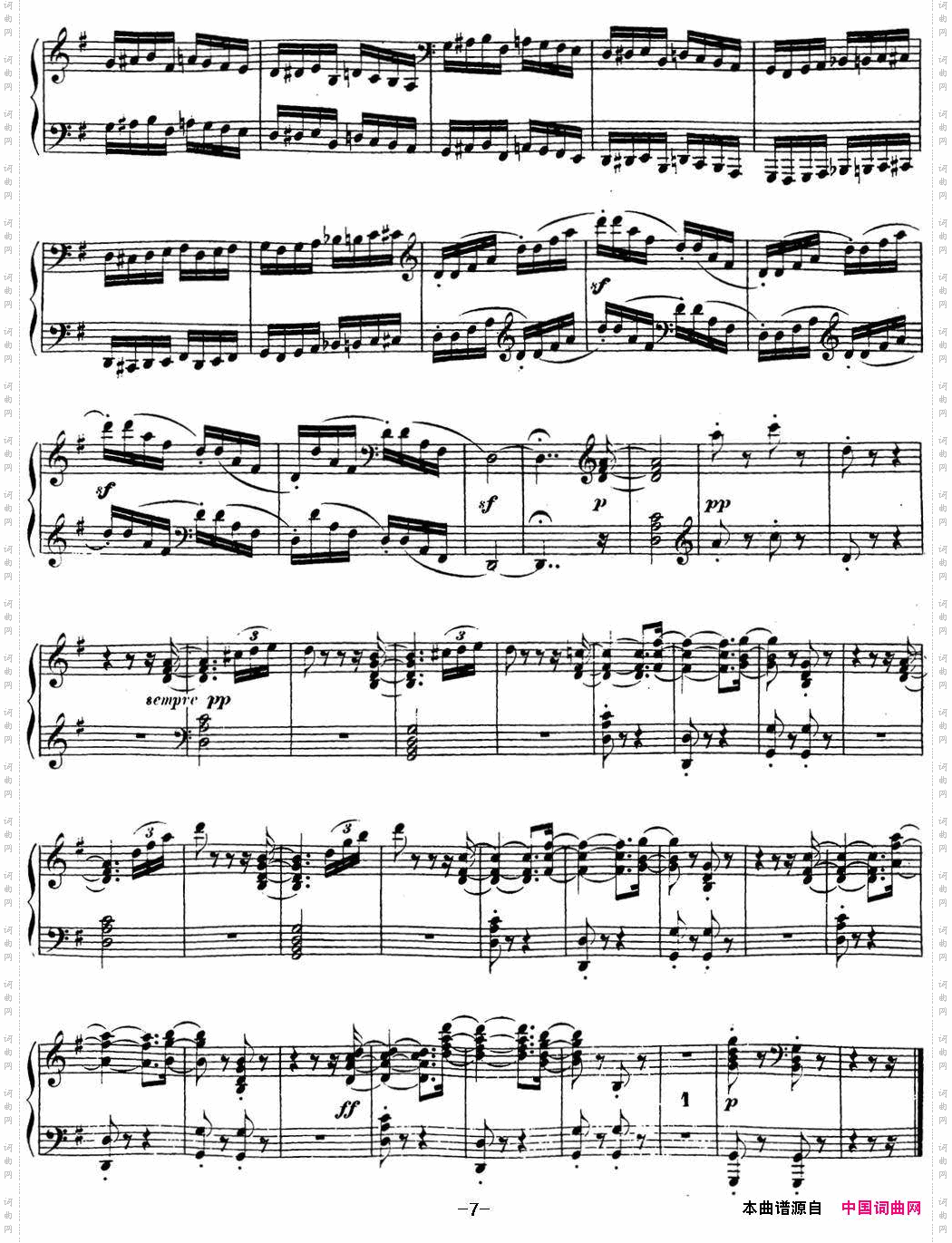 贝多芬钢琴奏鸣曲16G大调Op.31No.1Gmajor