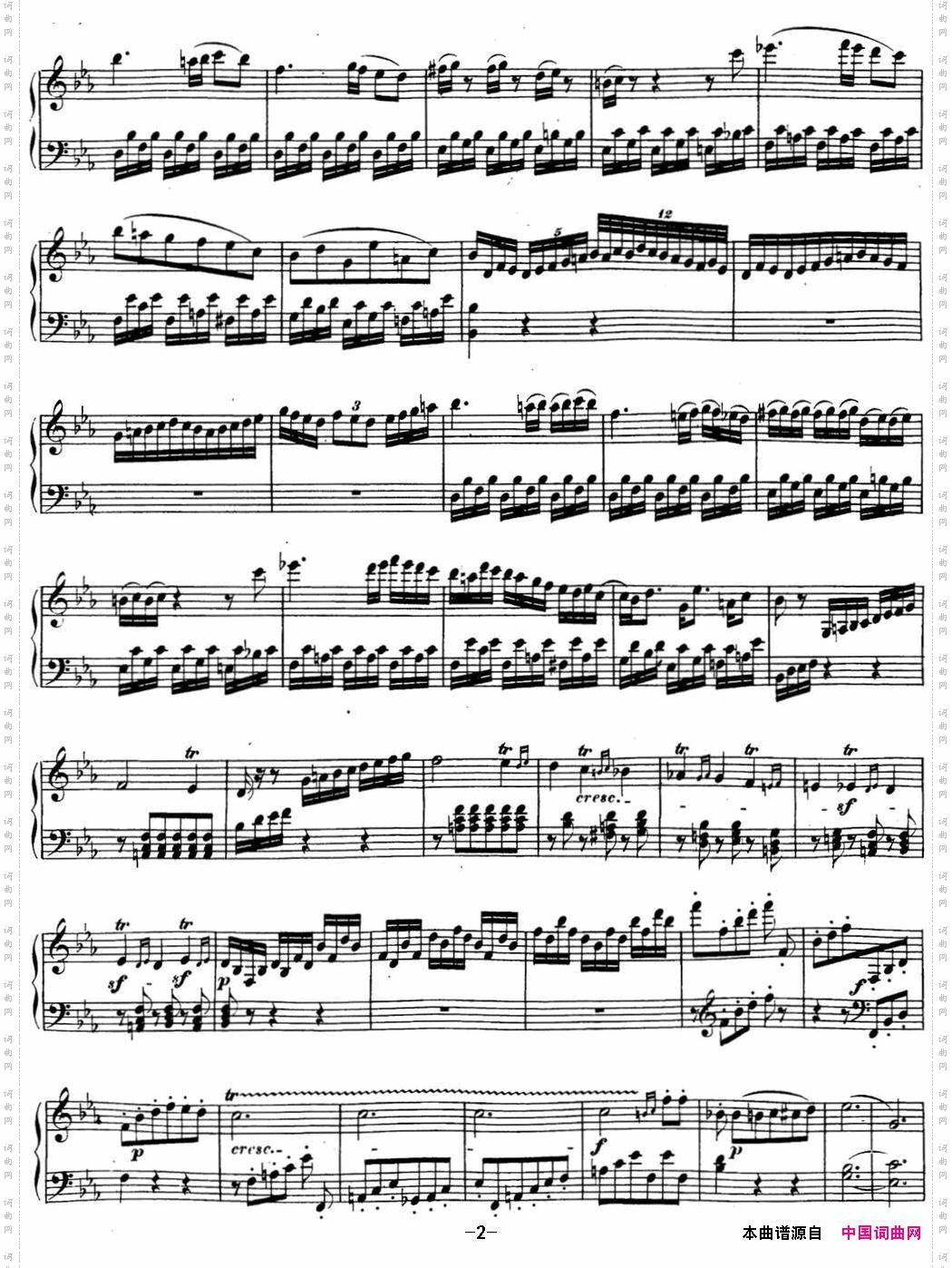 贝多芬钢琴奏鸣曲18狩猎降E大调Op.31No.3E-flatmajor