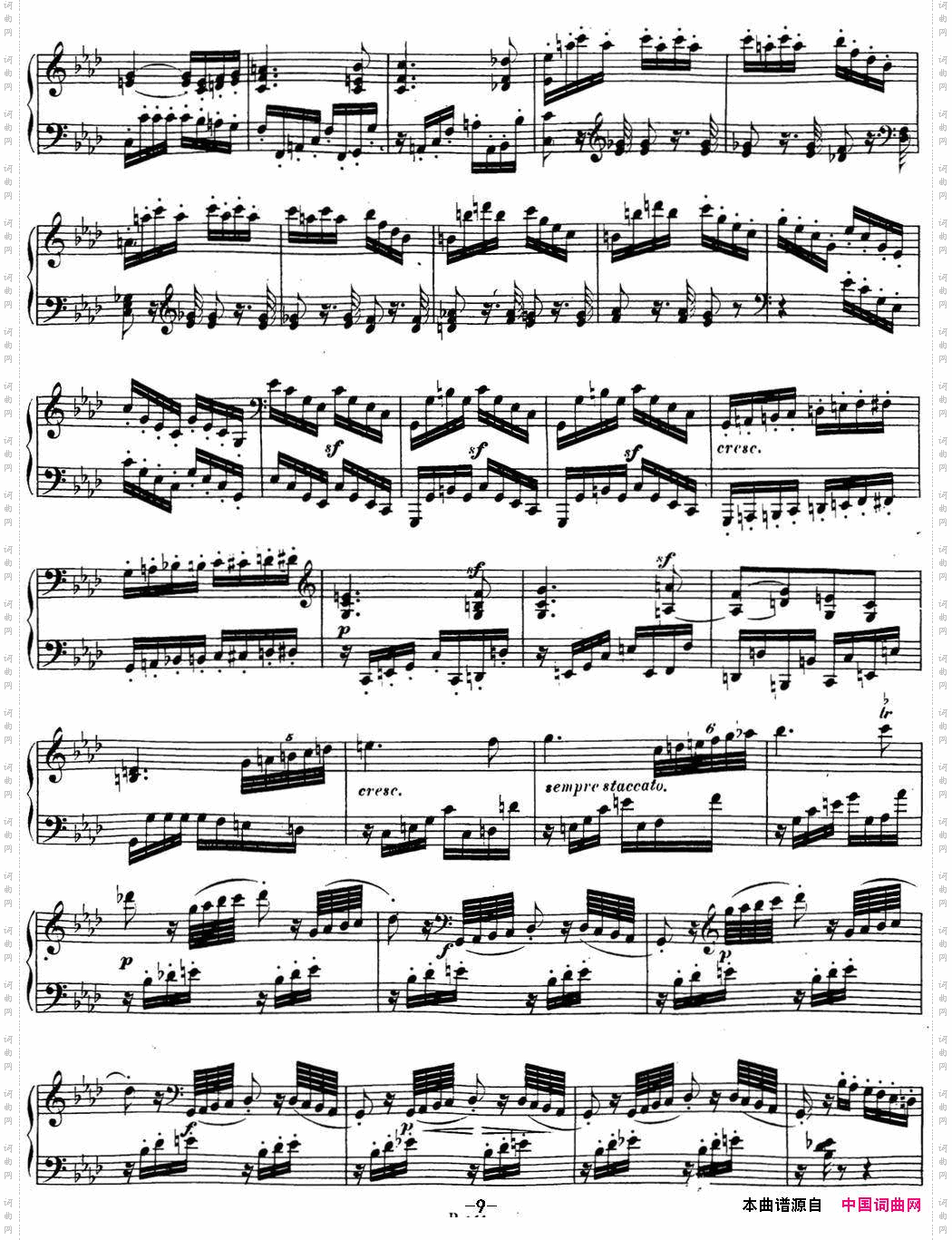 贝多芬钢琴奏鸣曲18狩猎降E大调Op.31No.3E-flatmajor