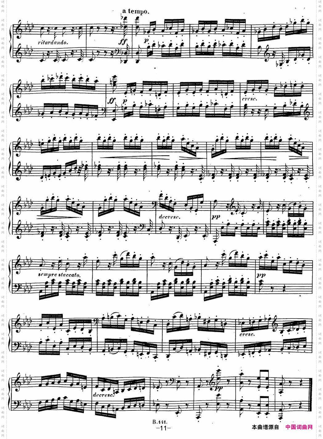 贝多芬钢琴奏鸣曲18狩猎降E大调Op.31No.3E-flatmajor