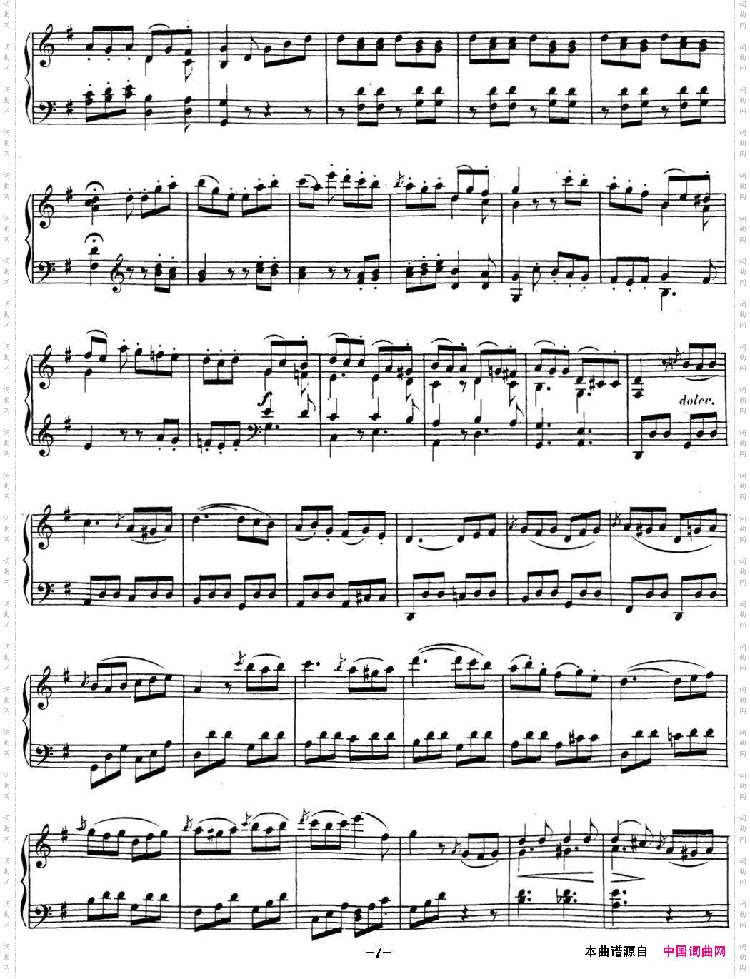 贝多芬钢琴奏鸣曲19g小调Op.49No.1Gminor