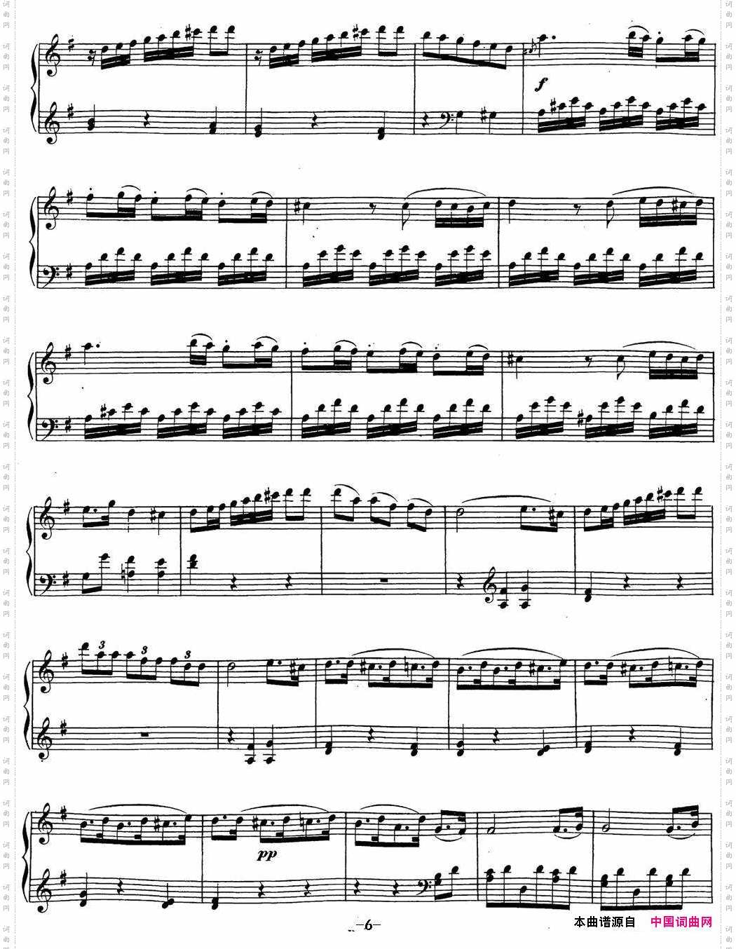 贝多芬钢琴奏鸣曲20G大调Op.49No.2Gmajor