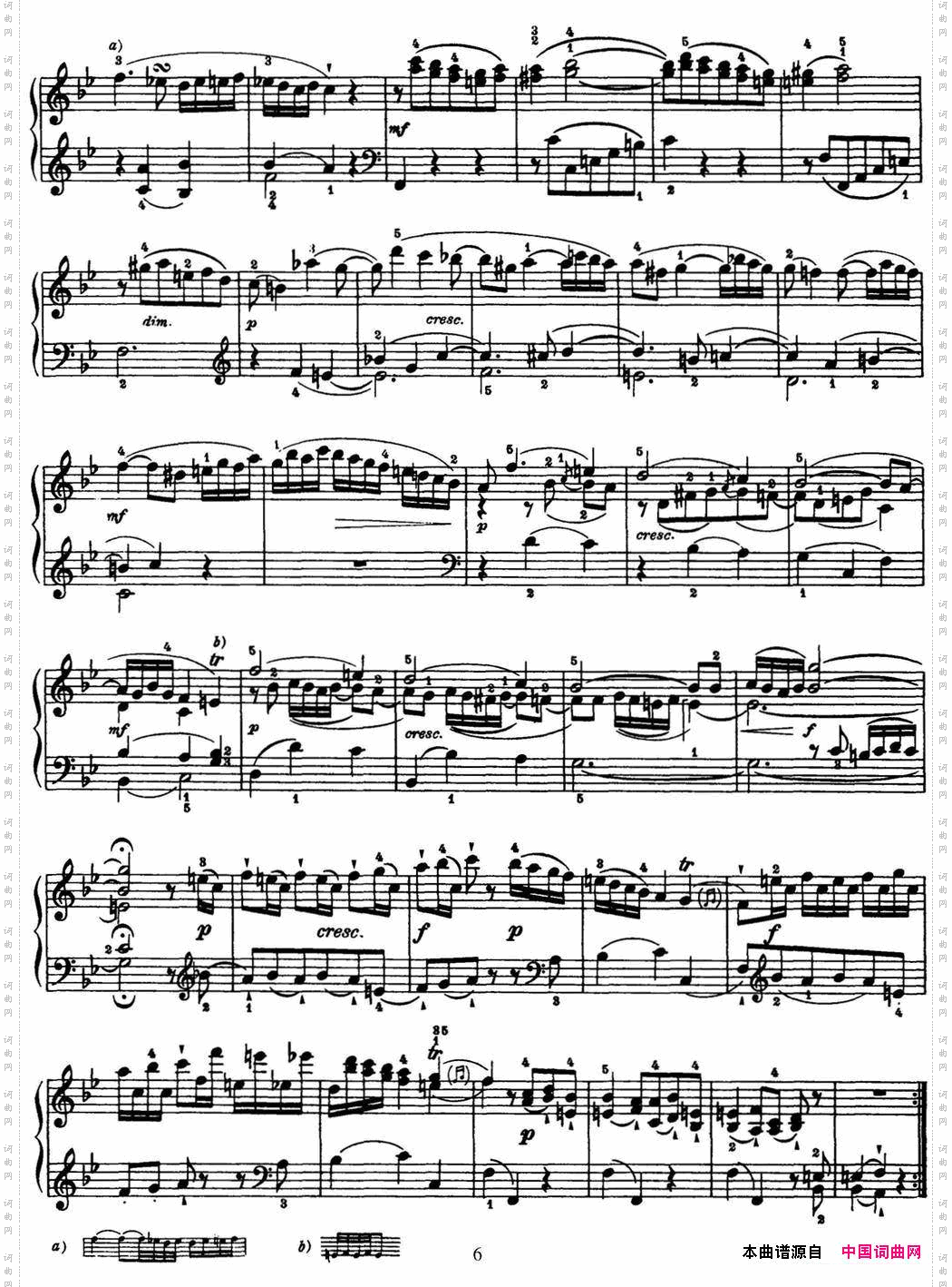 海顿钢琴奏鸣曲HobXVI18inB-flatmajor