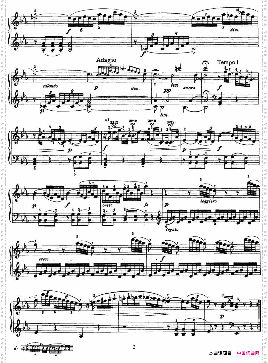 海顿钢琴奏鸣曲HobXVI20inCminor