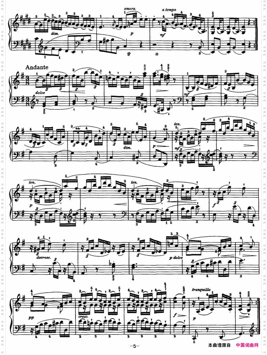 海顿钢琴奏鸣曲HobXVI22inEmajor