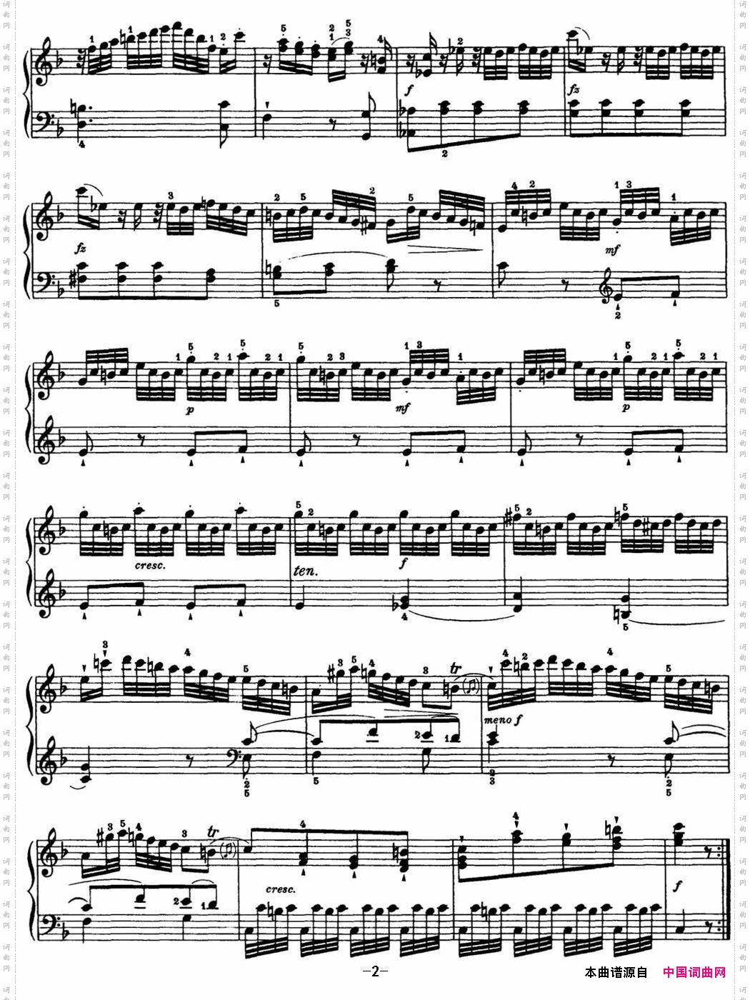 海顿钢琴奏鸣曲HobXVI23inFmajor