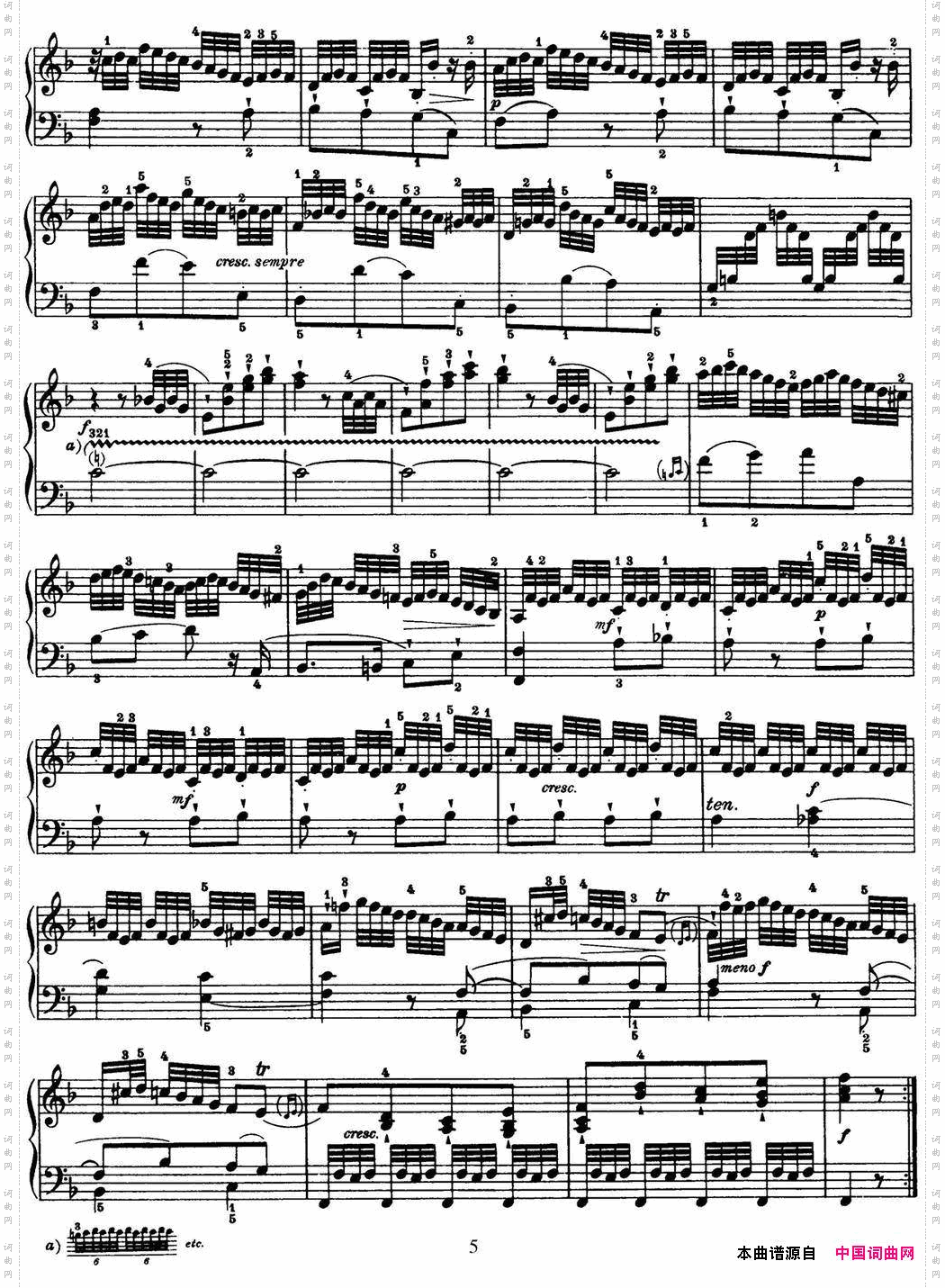 海顿钢琴奏鸣曲HobXVI23inFmajor