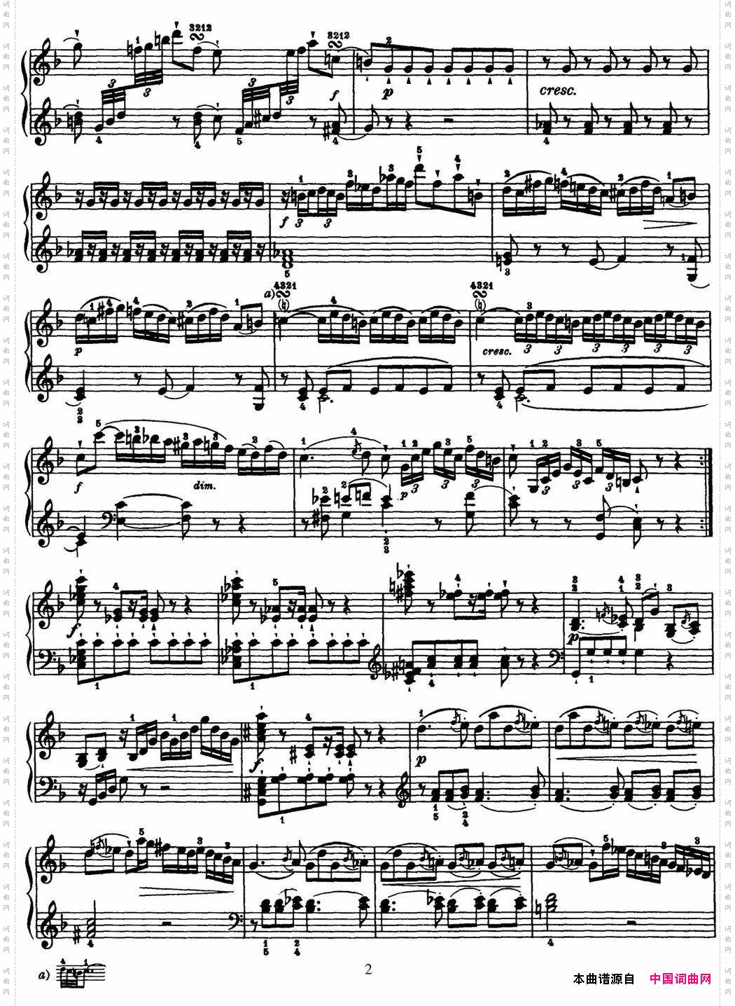 海顿钢琴奏鸣曲HobXVI29inFmajor