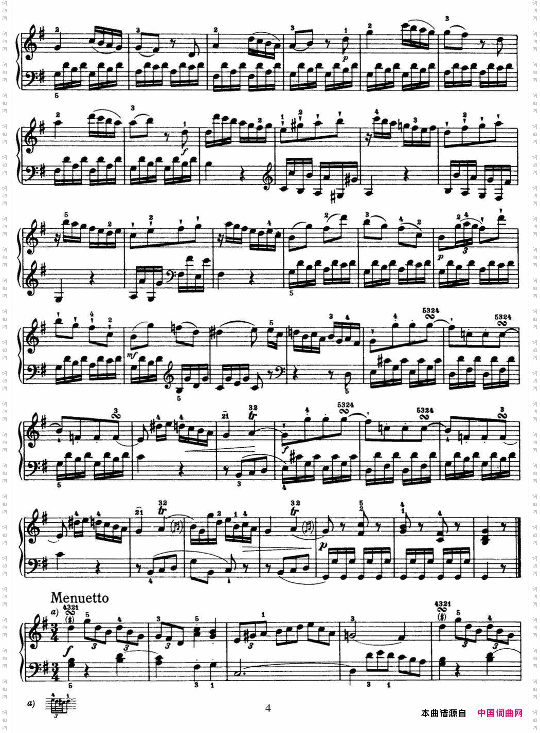 海顿钢琴奏鸣曲HobXVI27inGmajor