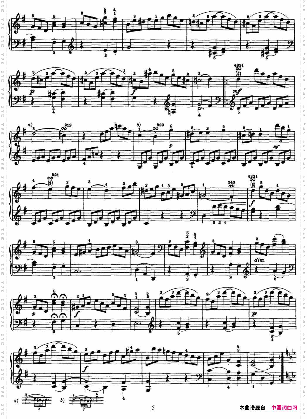 海顿钢琴奏鸣曲HobXVI27inGmajor