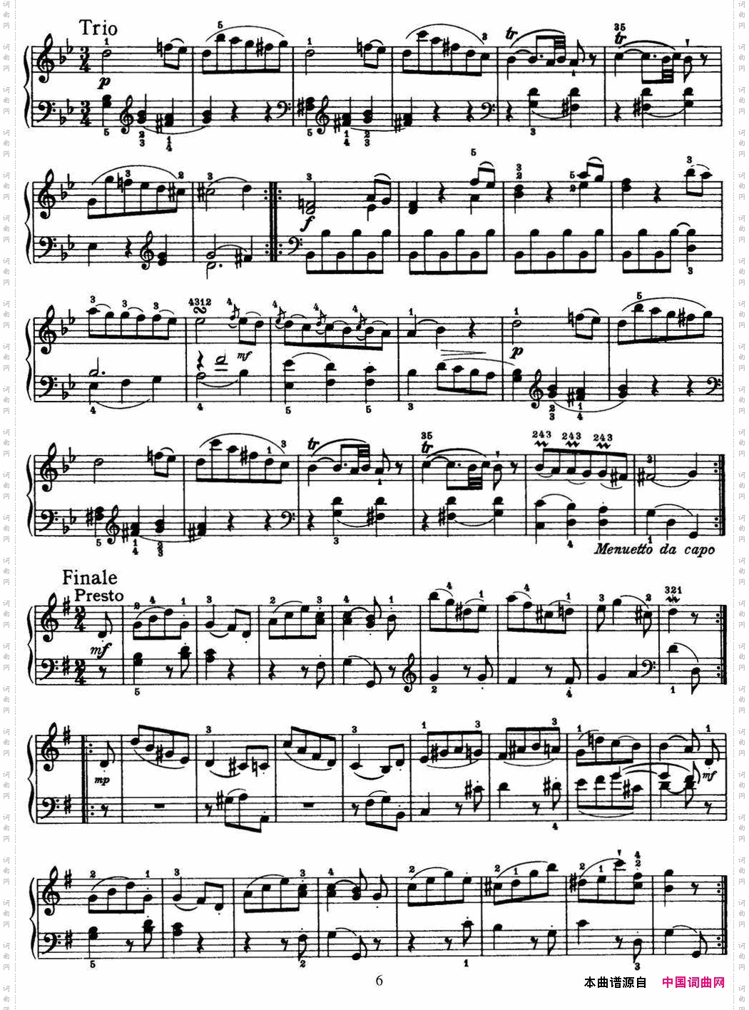 海顿钢琴奏鸣曲HobXVI27inGmajor