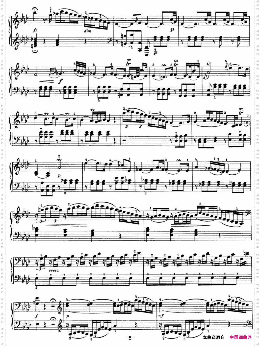 海顿钢琴奏鸣曲HobXVI46DivertimentoAbmajor