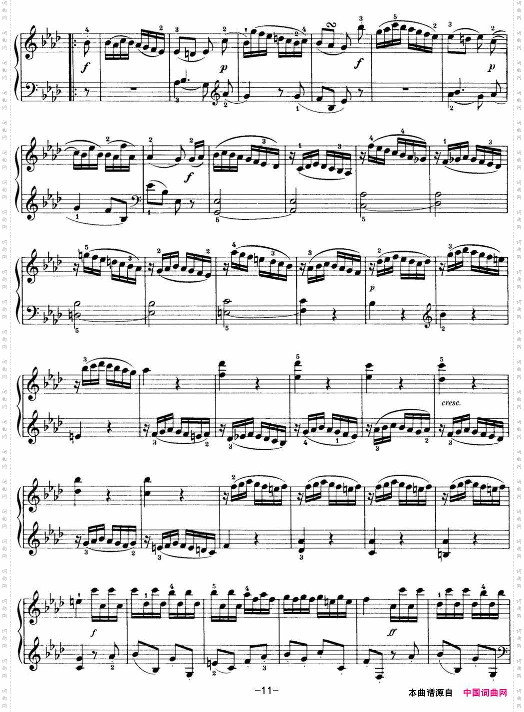 海顿钢琴奏鸣曲HobXVI46DivertimentoAbmajor