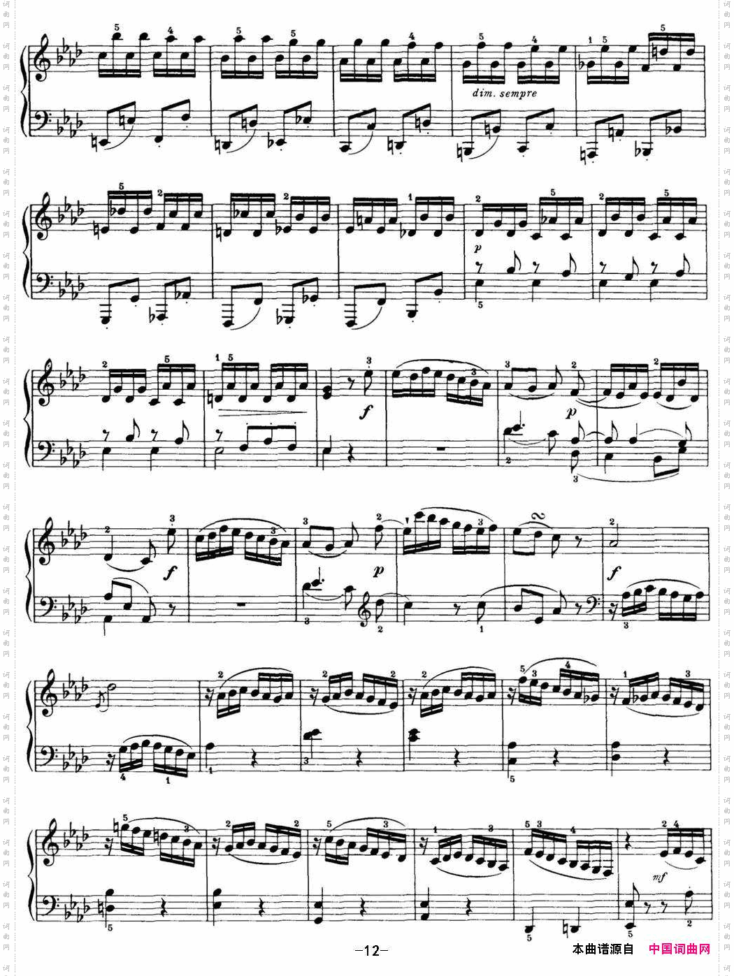 海顿钢琴奏鸣曲HobXVI46DivertimentoAbmajor