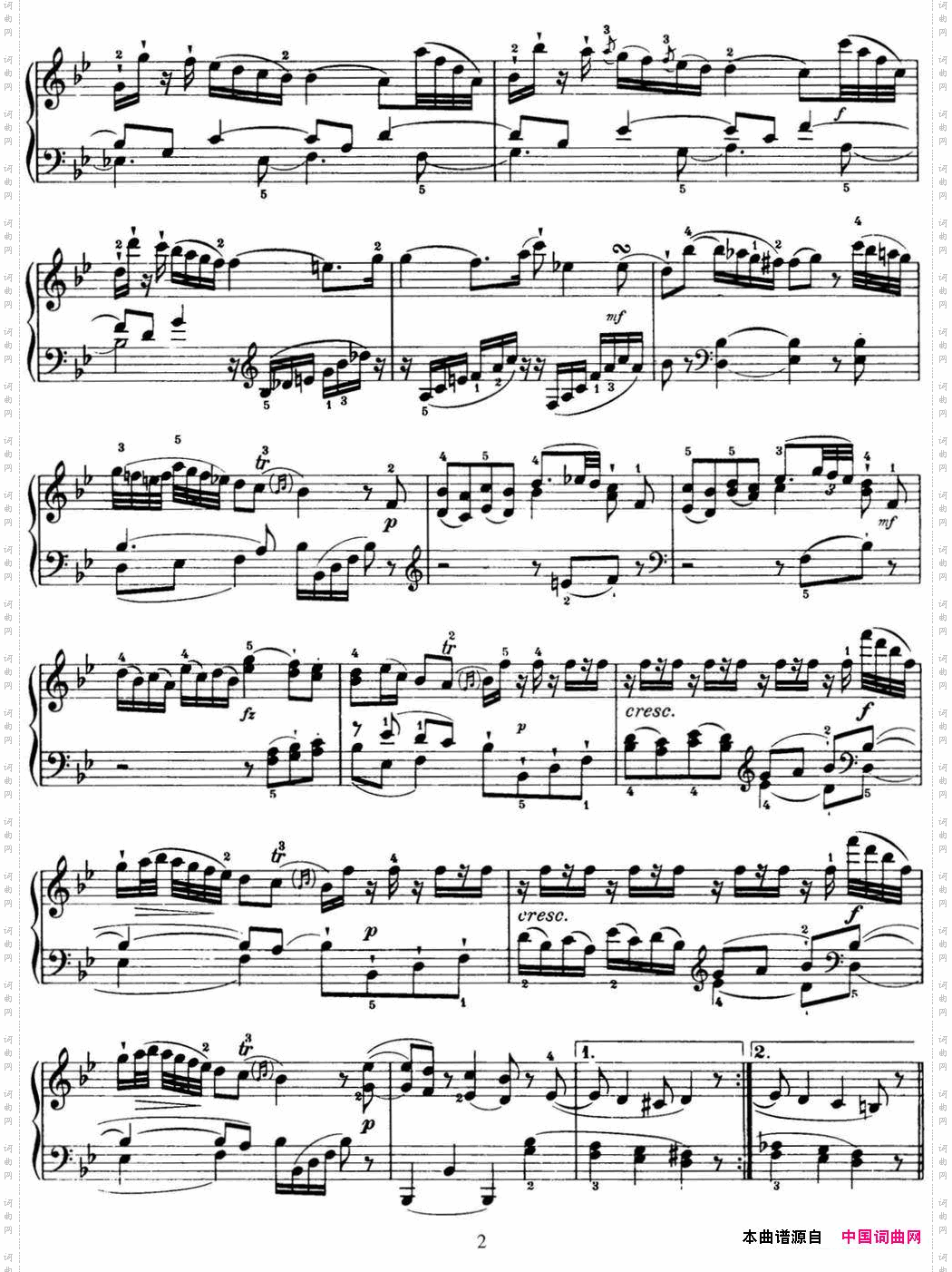 海顿钢琴奏鸣曲HobXVI44inGminor