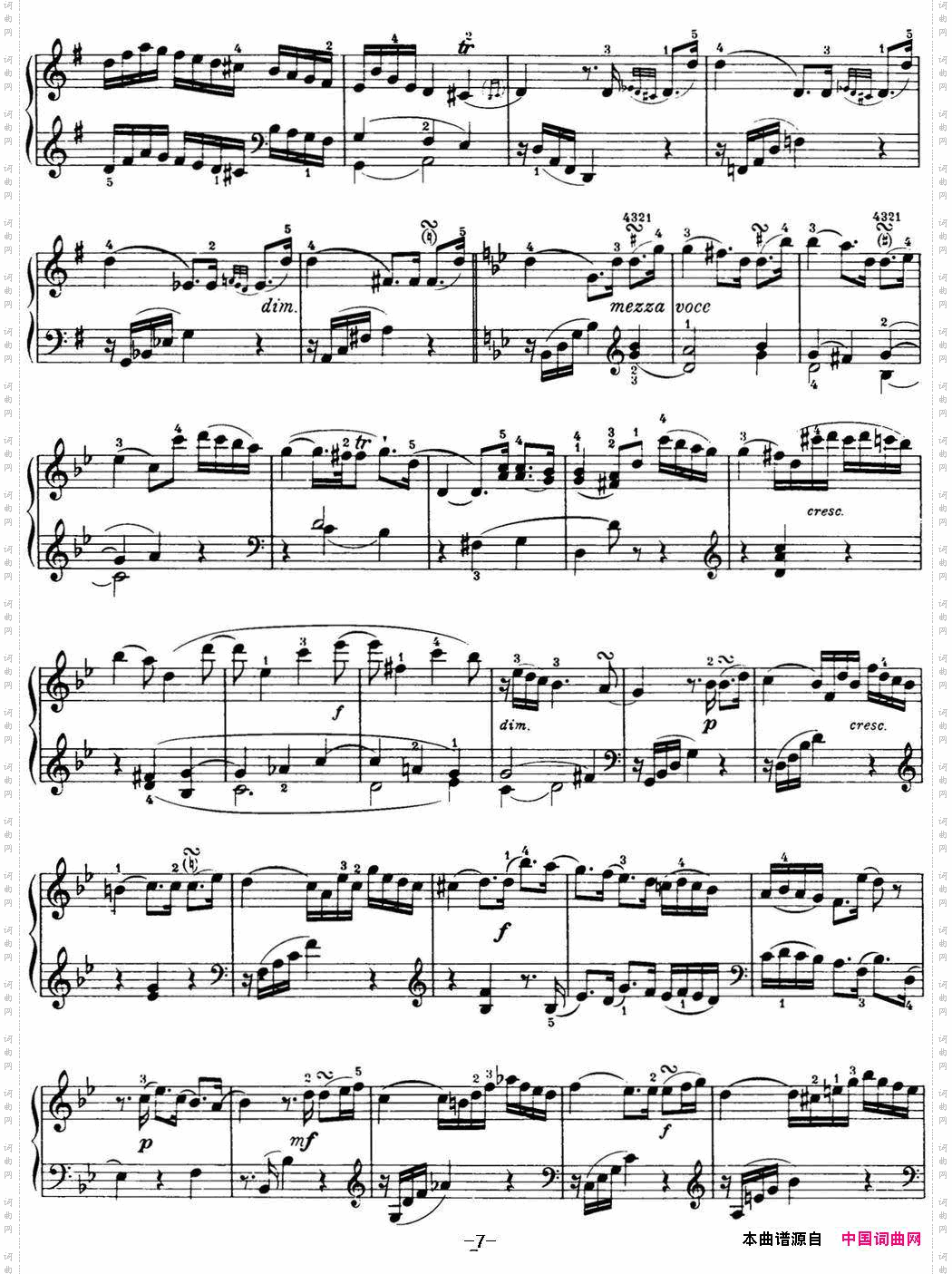 海顿钢琴奏鸣曲HobXVI44inGminor