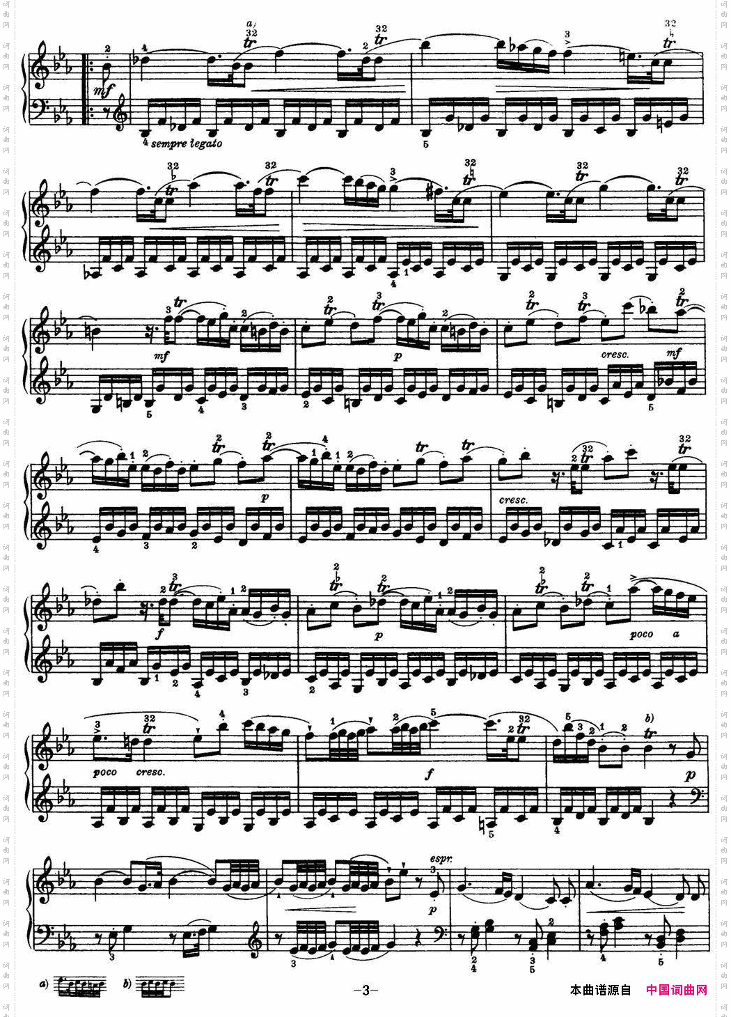 海顿钢琴奏鸣曲HobXVI45DivertimentoEbmajor