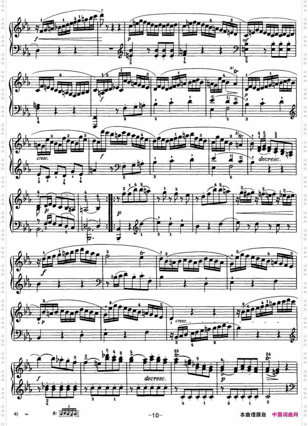 海顿钢琴奏鸣曲HobXVI45DivertimentoEbmajor