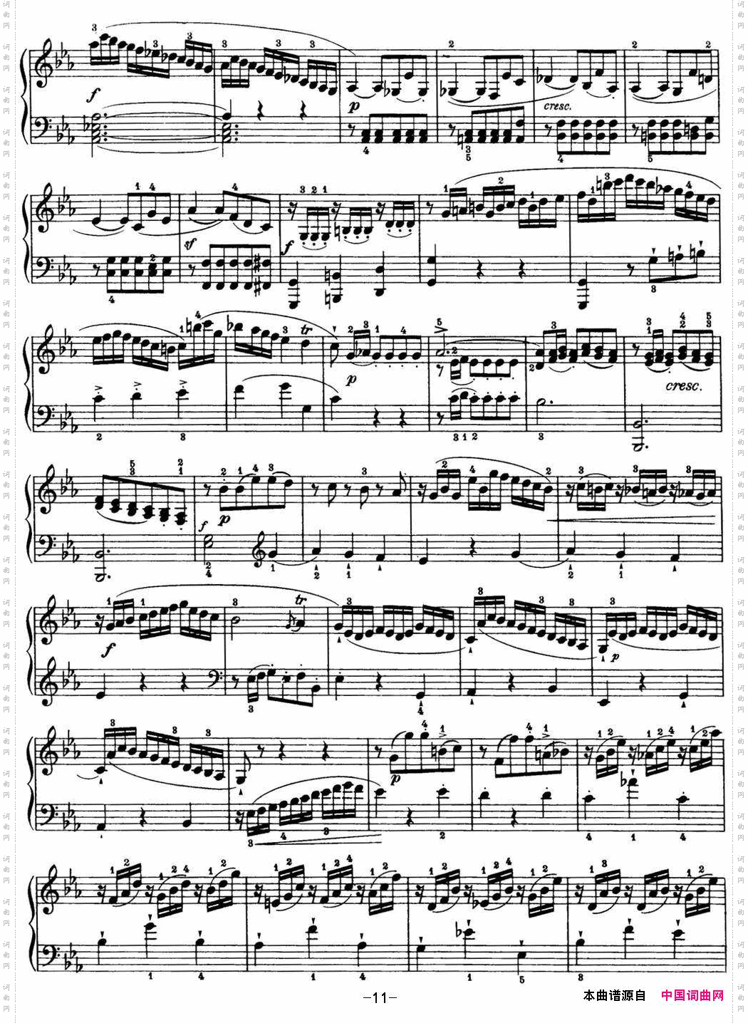 海顿钢琴奏鸣曲HobXVI45DivertimentoEbmajor