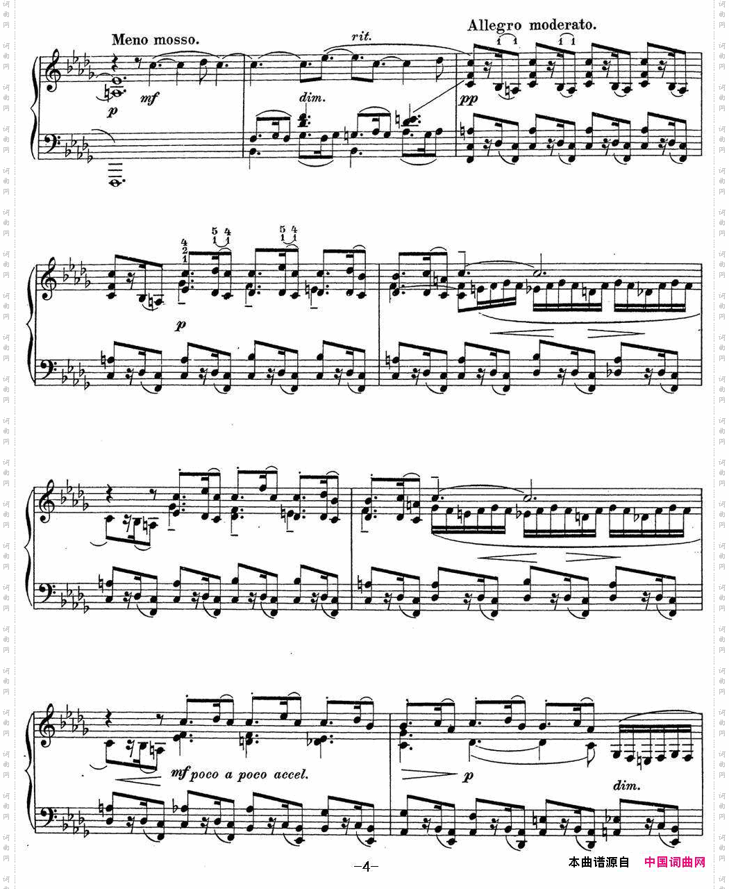 拉赫玛尼诺夫钢琴前奏曲13降B小调Op.32No.2