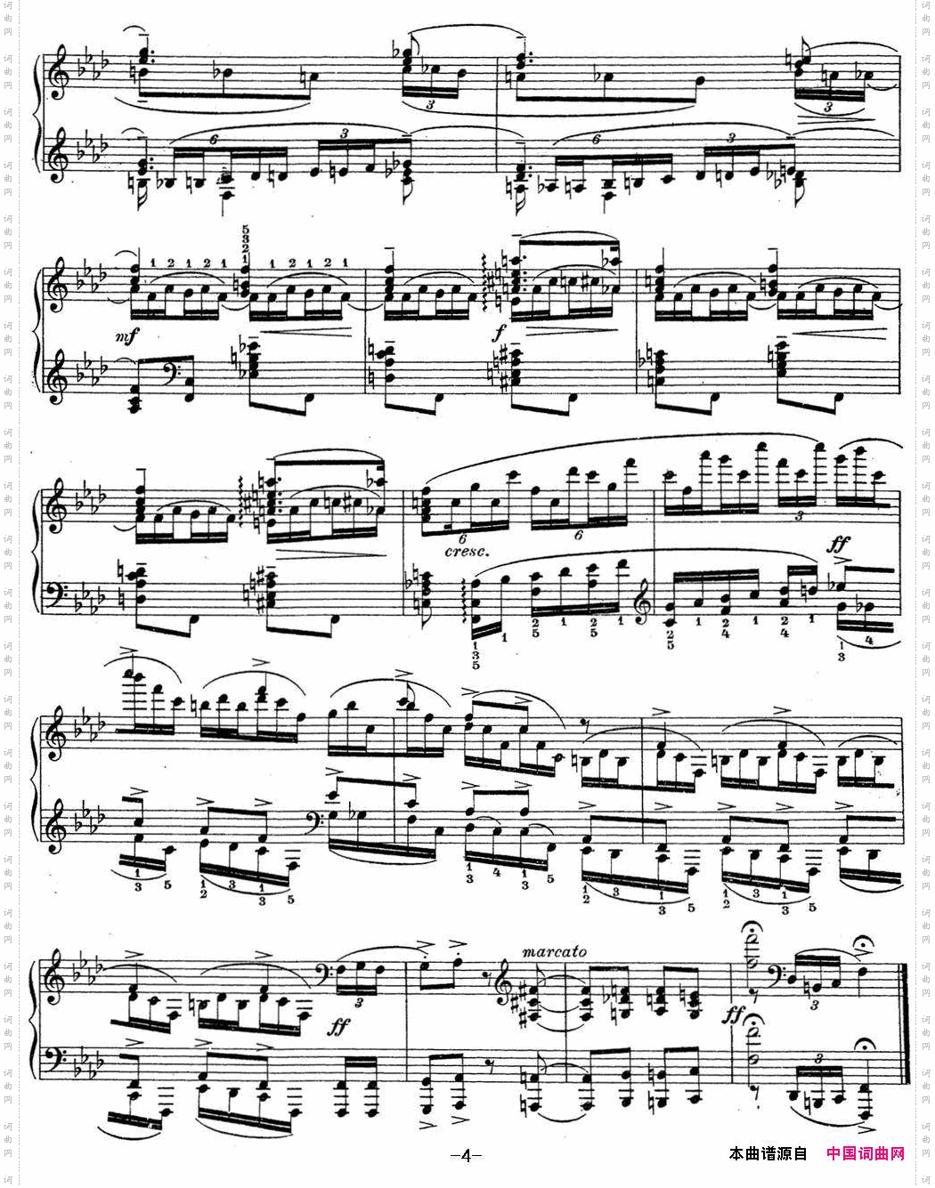 拉赫玛尼诺夫钢琴前奏曲17F小调Op.32No.6