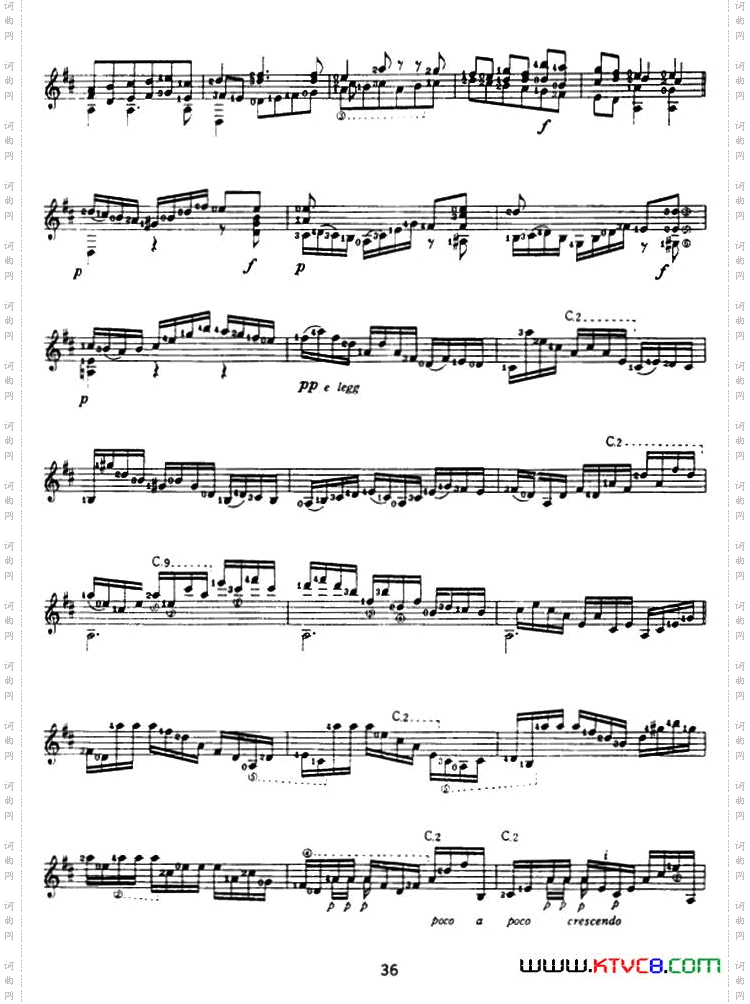 恰空舞曲古典吉他
