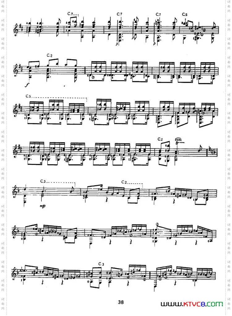 恰空舞曲古典吉他