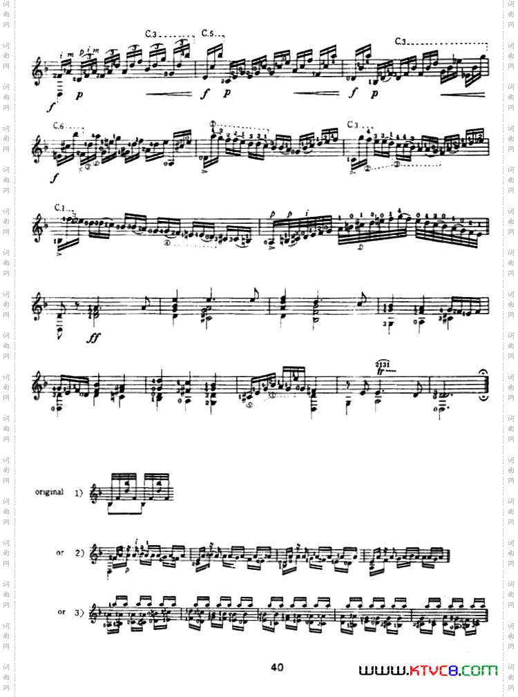 恰空舞曲古典吉他