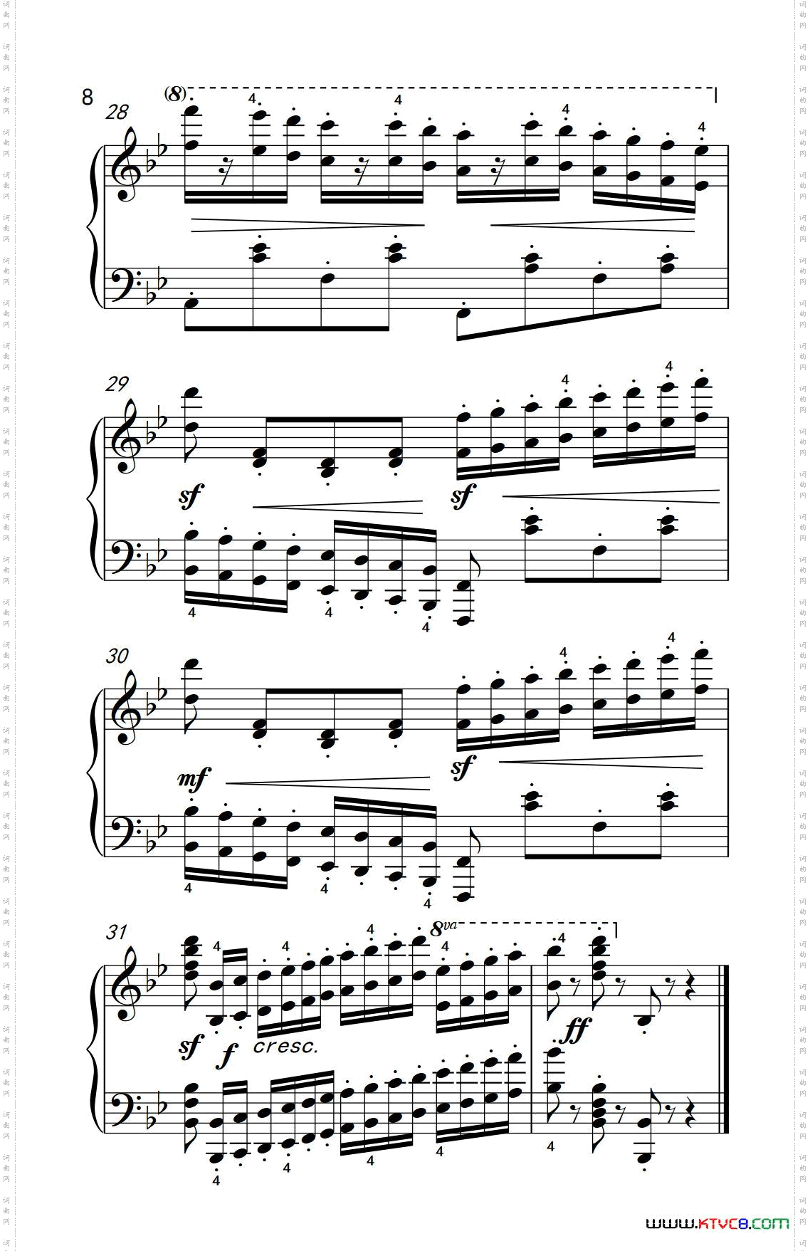 车尔尼钢琴八度练习曲5536_车尔尼钢琴八度练习曲 5536