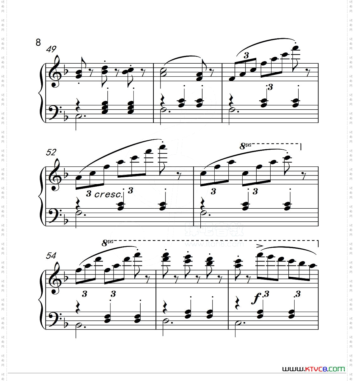 《第五级B组 练习曲（中国音乐学院钢琴考级作品1~6级）》简谱
