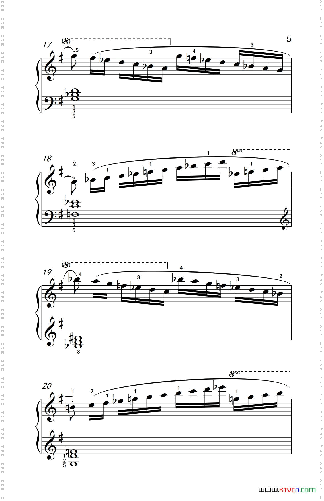 《第五级 3.练习曲（中央音乐学院 钢琴（业余）考级教程 4-6级）》简谱