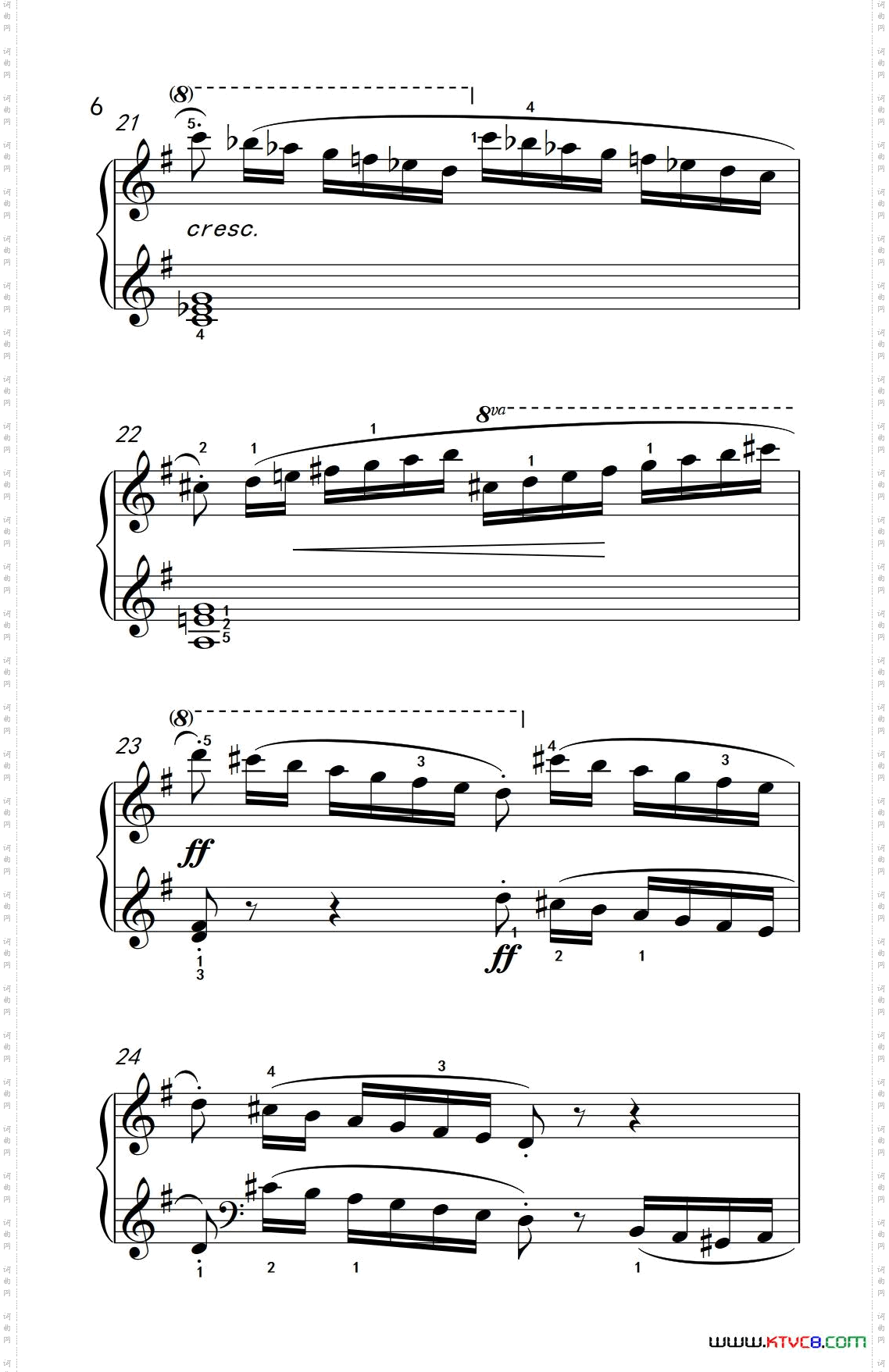 《第五级 3.练习曲（中央音乐学院 钢琴（业余）考级教程 4-6级）》简谱