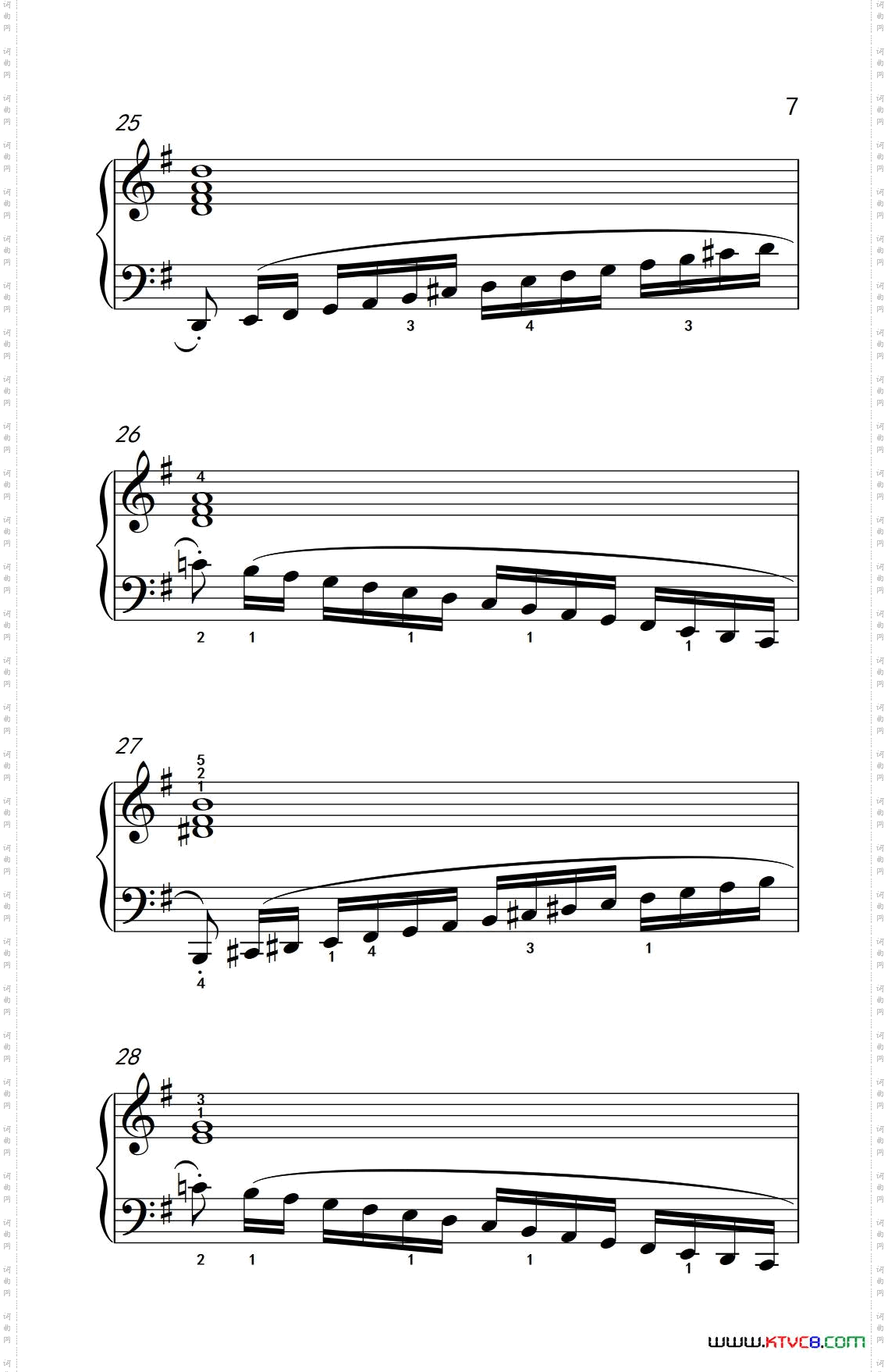 《第五级 3.练习曲（中央音乐学院 钢琴（业余）考级教程 4-6级）》简谱