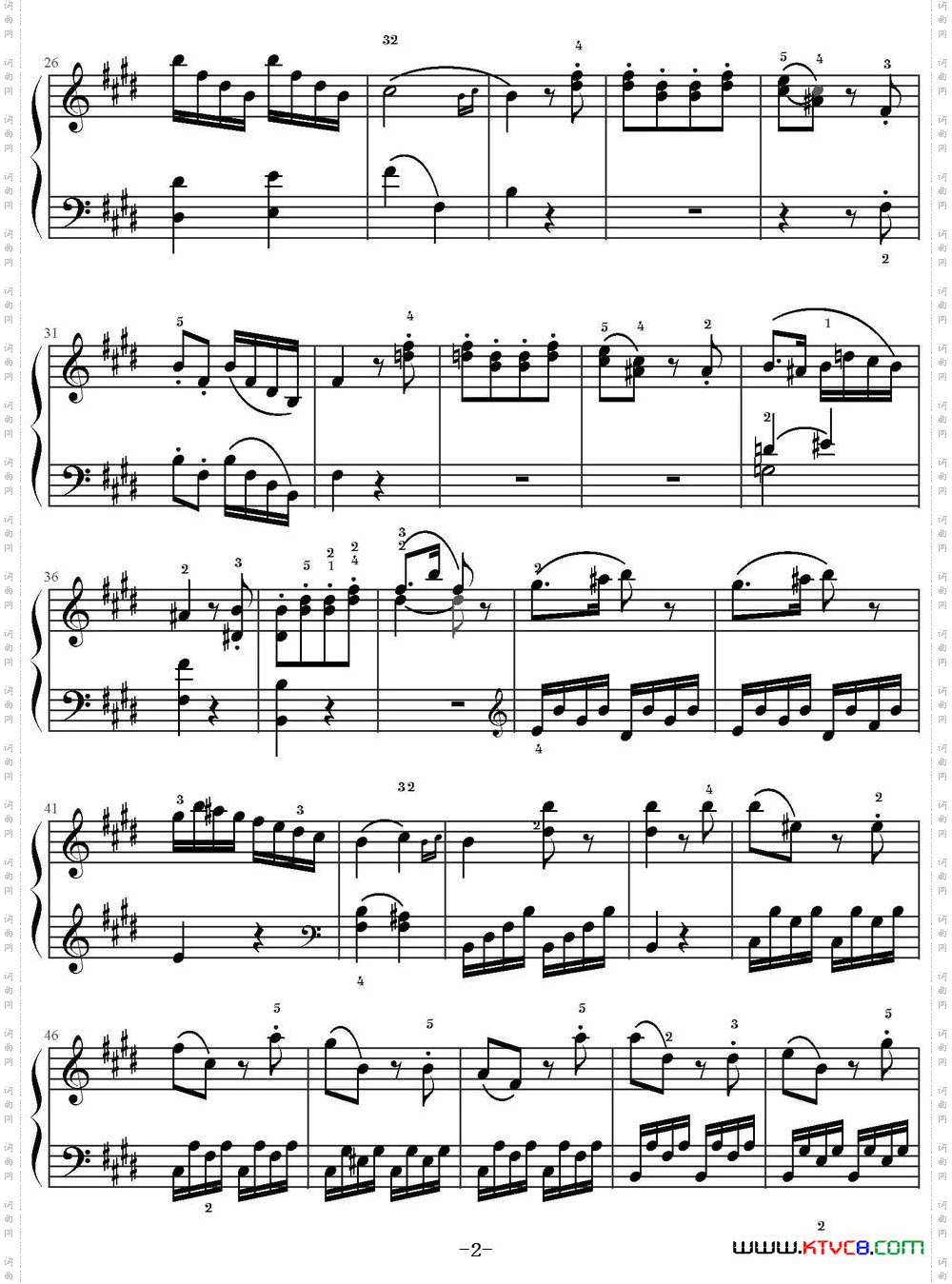 E大调奏鸣曲第三乐章