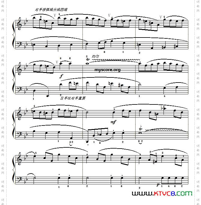 巴赫初级钢琴曲之二十：加伏特舞曲