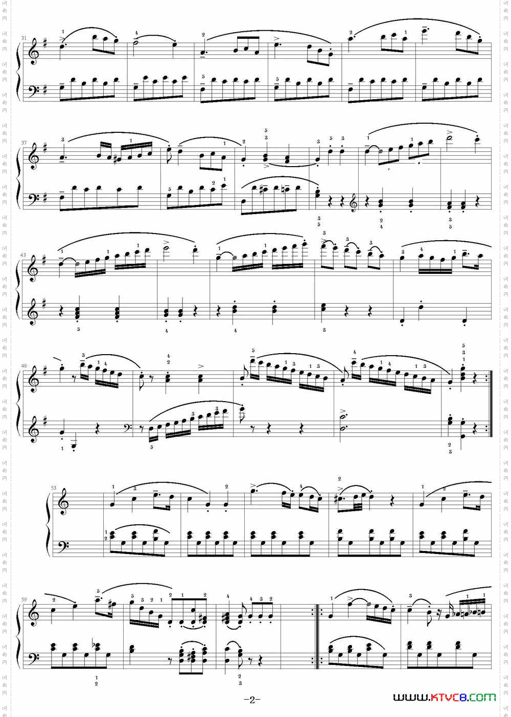 库劳C大调钢琴小奏鸣曲Op.55，No.2足球小将制谱版