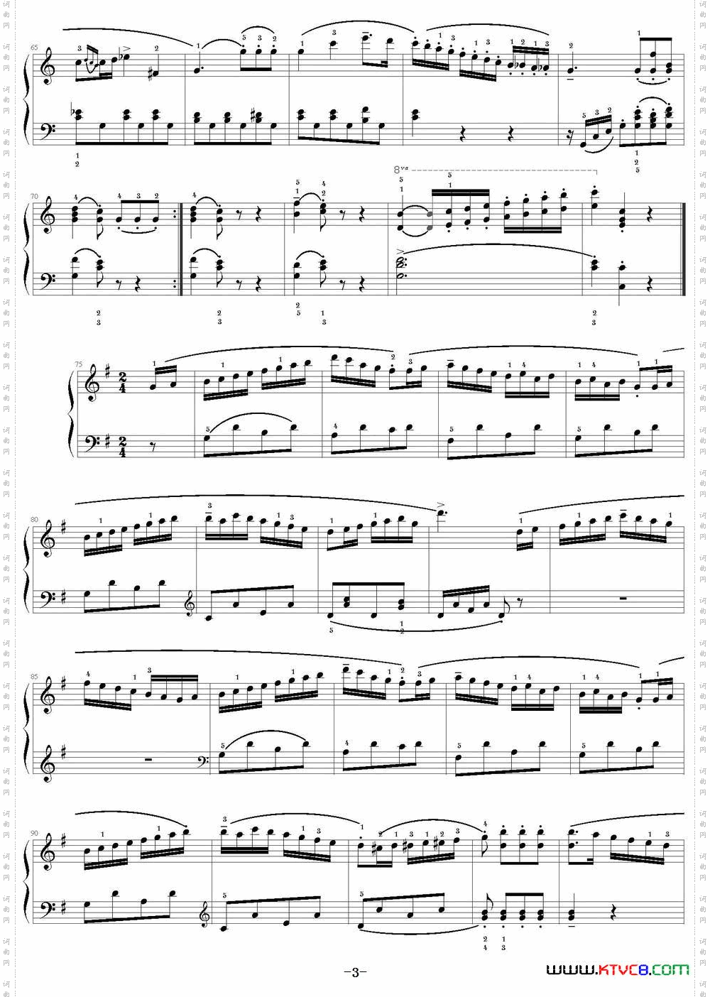 库劳C大调钢琴小奏鸣曲Op.55，No.2足球小将制谱版