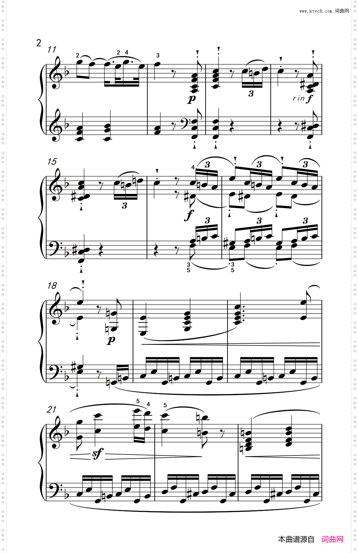 奏鸣曲Opus10Nr.2第一乐章_贝多芬奏鸣曲集 2