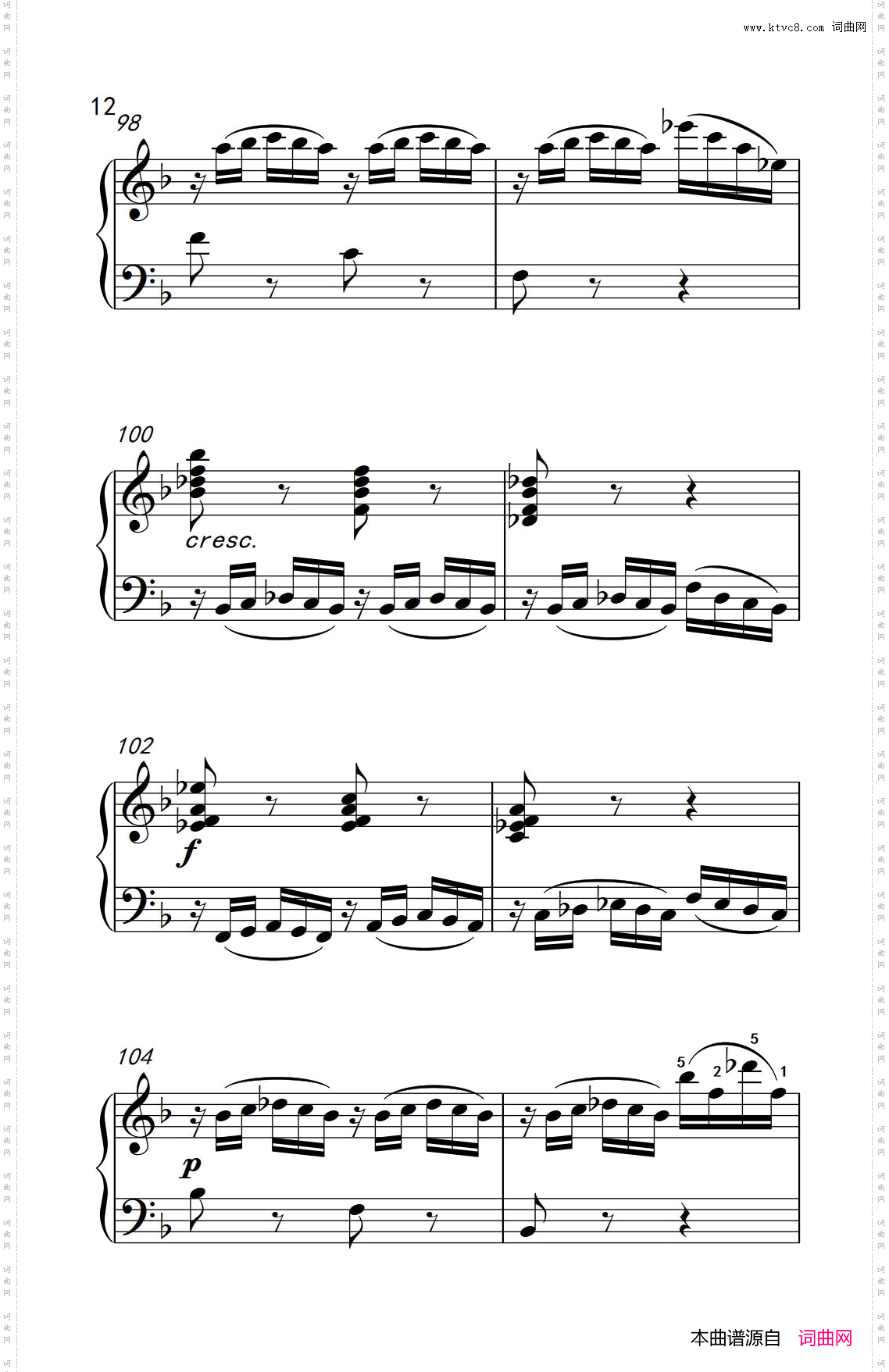 奏鸣曲Opus10Nr.2第一乐章_贝多芬奏鸣曲集 2