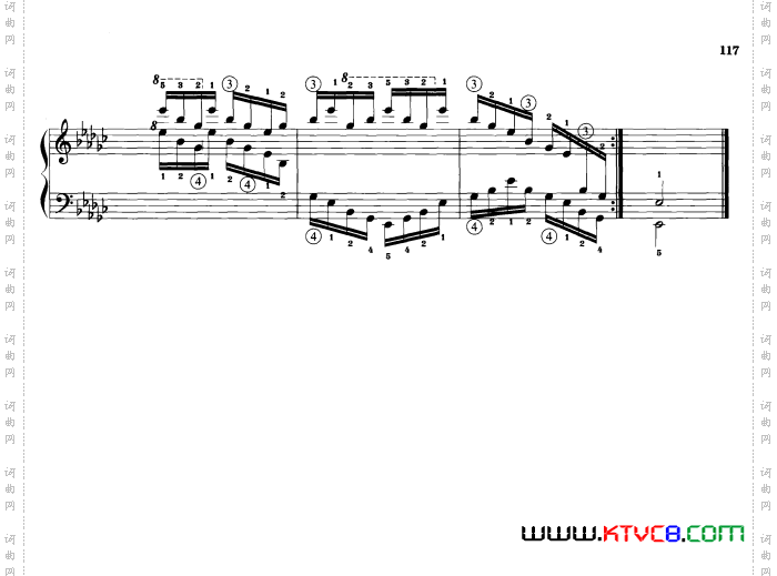 钢琴琶音练习:反向琶音