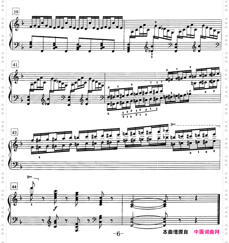 钢琴教程第七级练习曲Op·72No·6_钢琴教程第七级 练习曲Op·72 No·6
