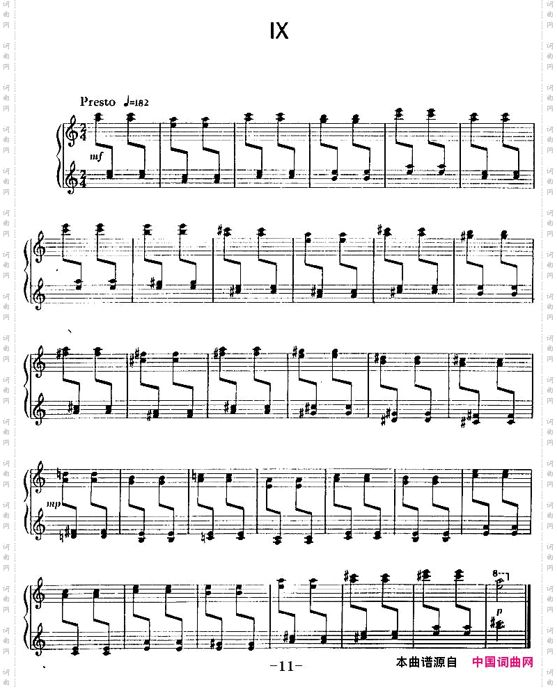 钢琴简易练习曲十六首丁善德作品三十一号
