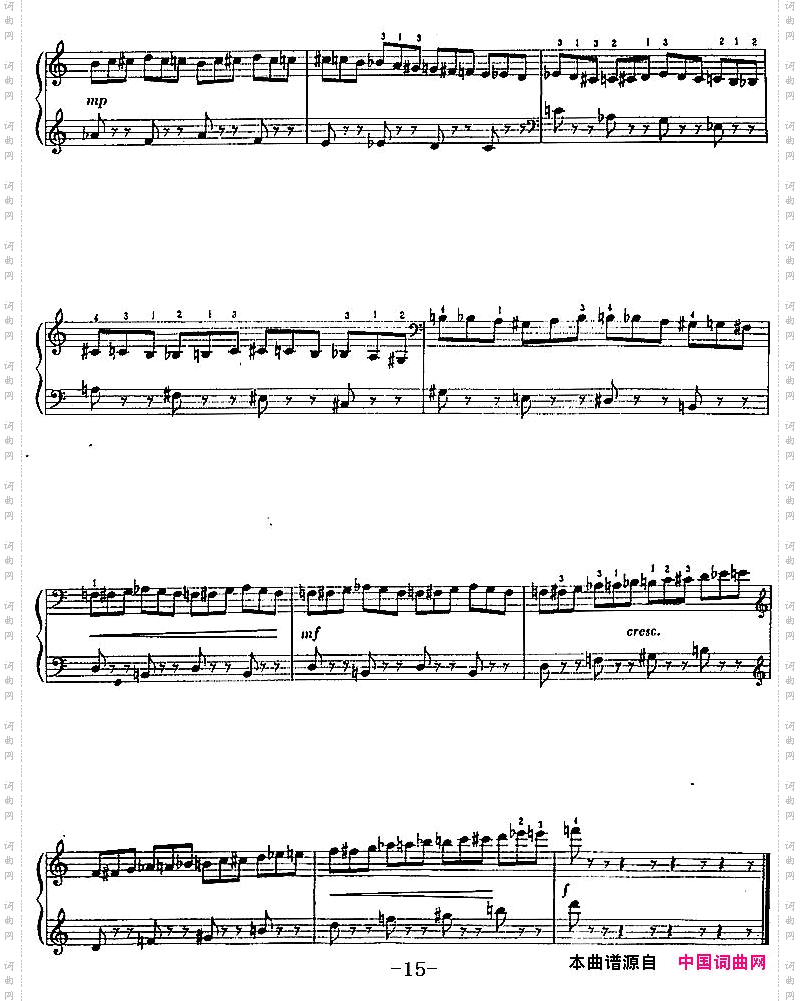 钢琴简易练习曲十六首丁善德作品三十一号