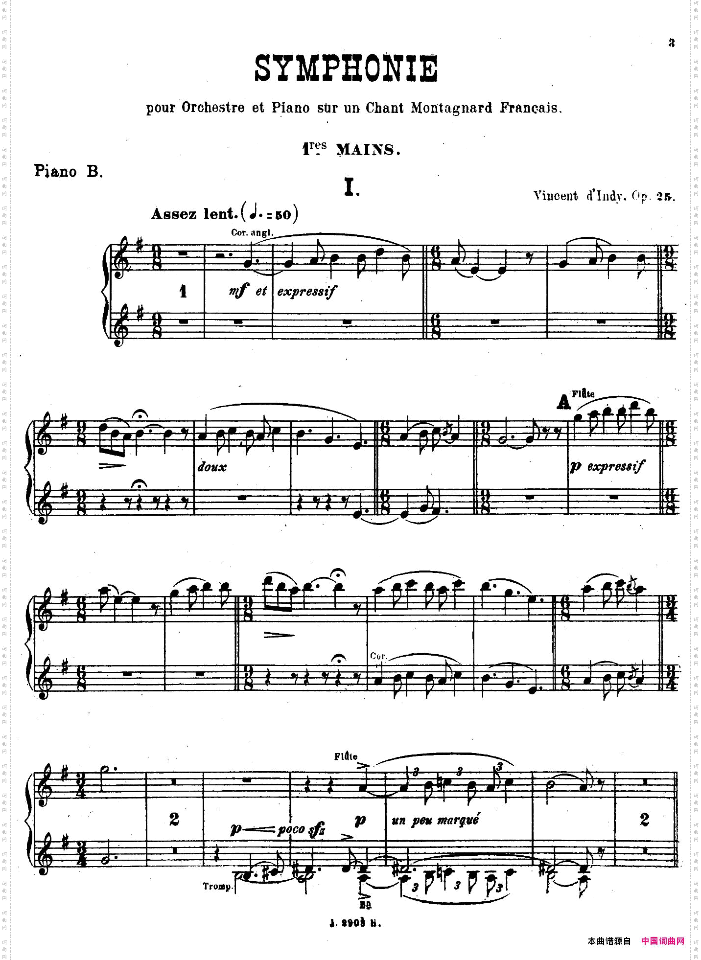 SymphonyonaFrenchMountainAirOp·25法国山歌交响曲·双钢琴·Ⅰ_Symphony on a French Mountain Air Op·25法国山歌交响曲·双钢琴·Ⅰ