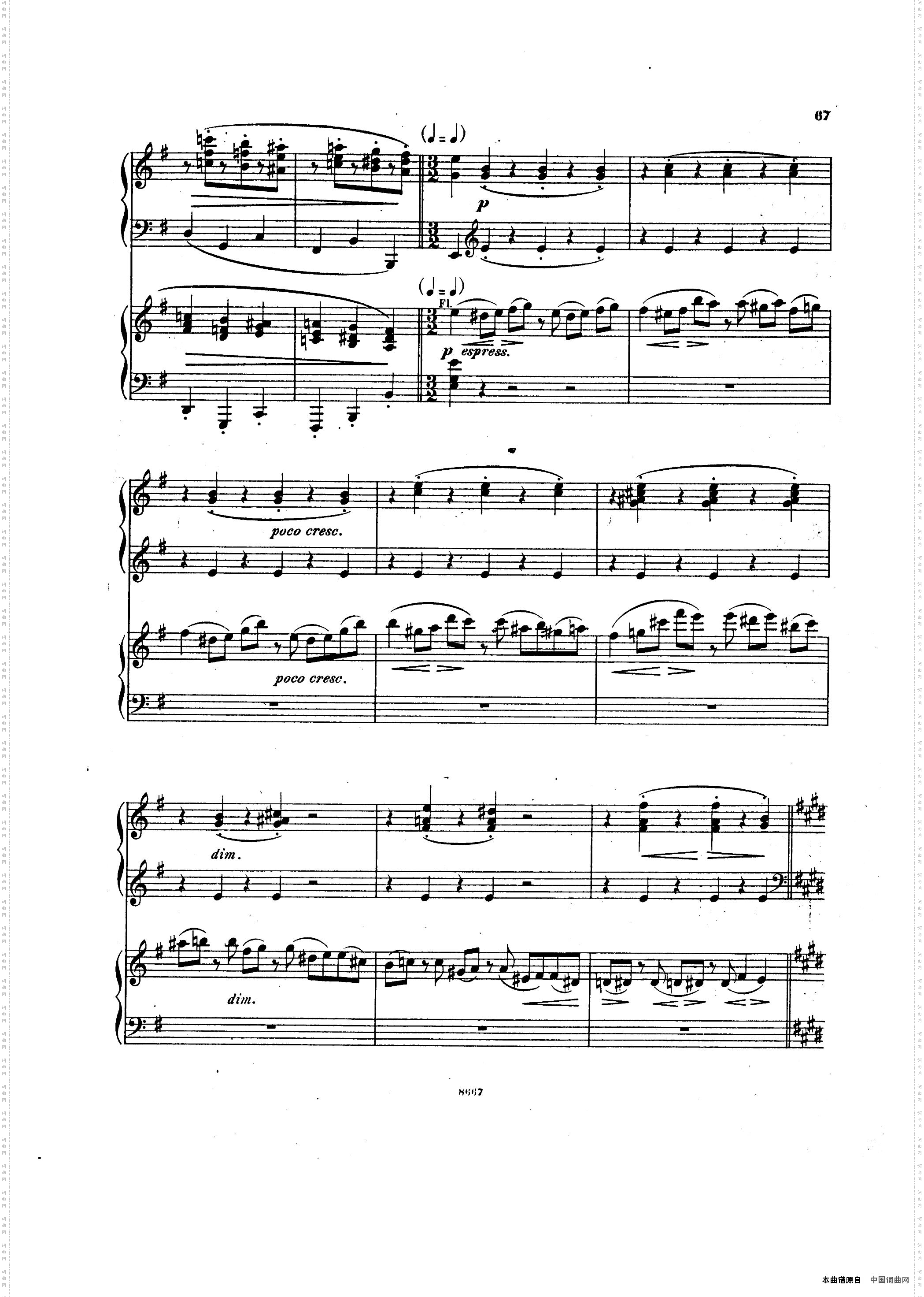 SymphonyNo·4ineMinOp·98e小调第四交响曲·双钢琴第二部分共两部分